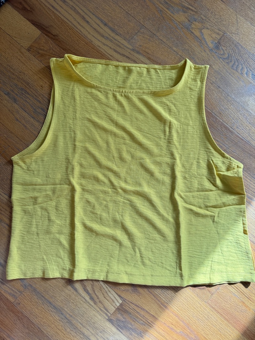 Women’s Crewneck Tank Top in Mustard Yellow